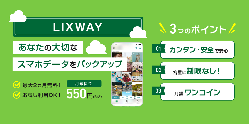 LIXWAY高速自動バックアップアプリ 